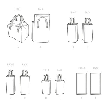 McCall's Lunch Bag, Glass Jar Sacks and Napkin M8297 - Paper Pattern, Size OS (One Size Only)
