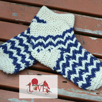 Chevron Illusion Slipper Socks- Adult Sizes