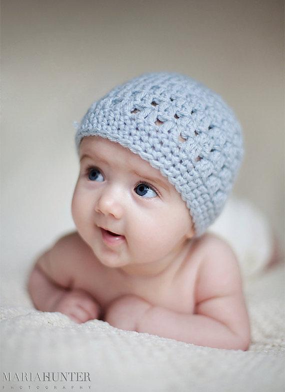 Baby Beanie in Blue