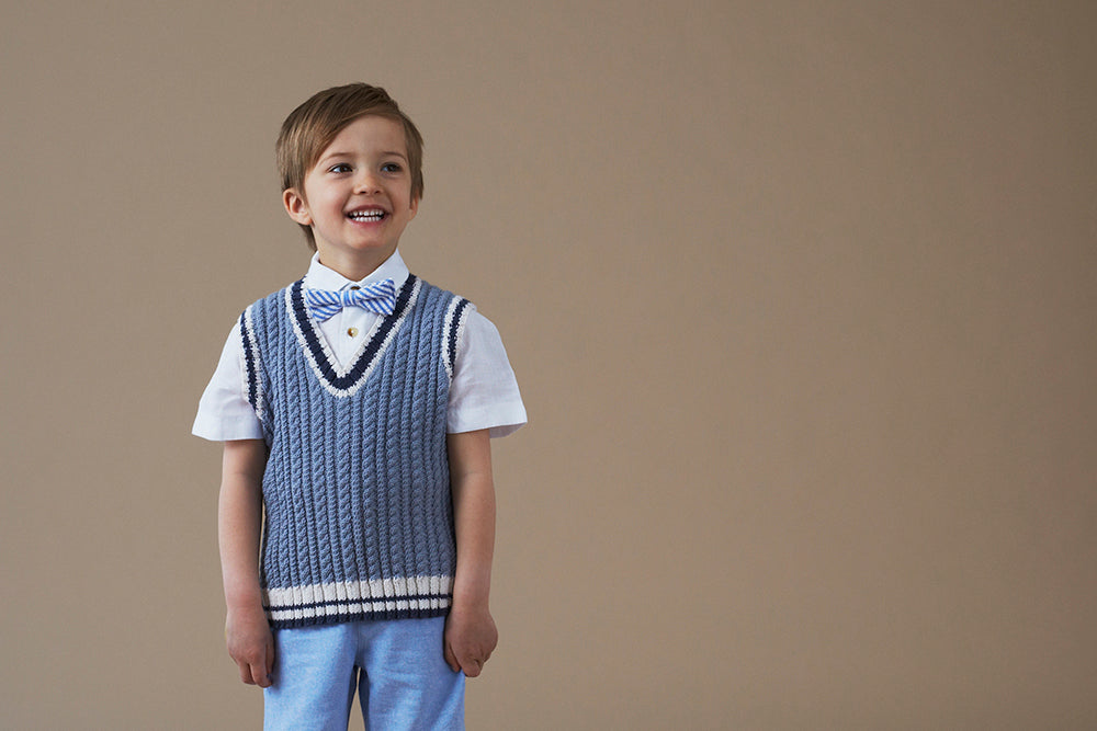 Chester Tank Top - Knitting Pattern For Kids in Debbie Bliss Baby Cashmerino