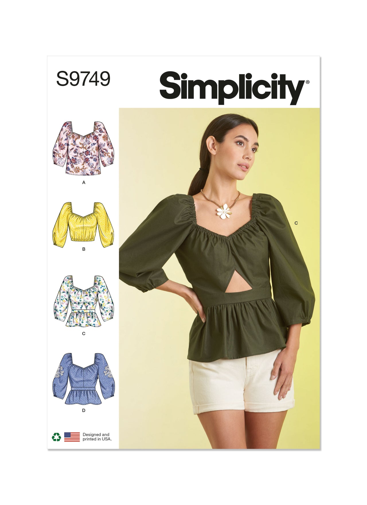 Simplicity Misses' Tops S9749 - Sewing Pattern