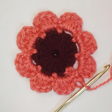 Flower Motif Slouchy Hat