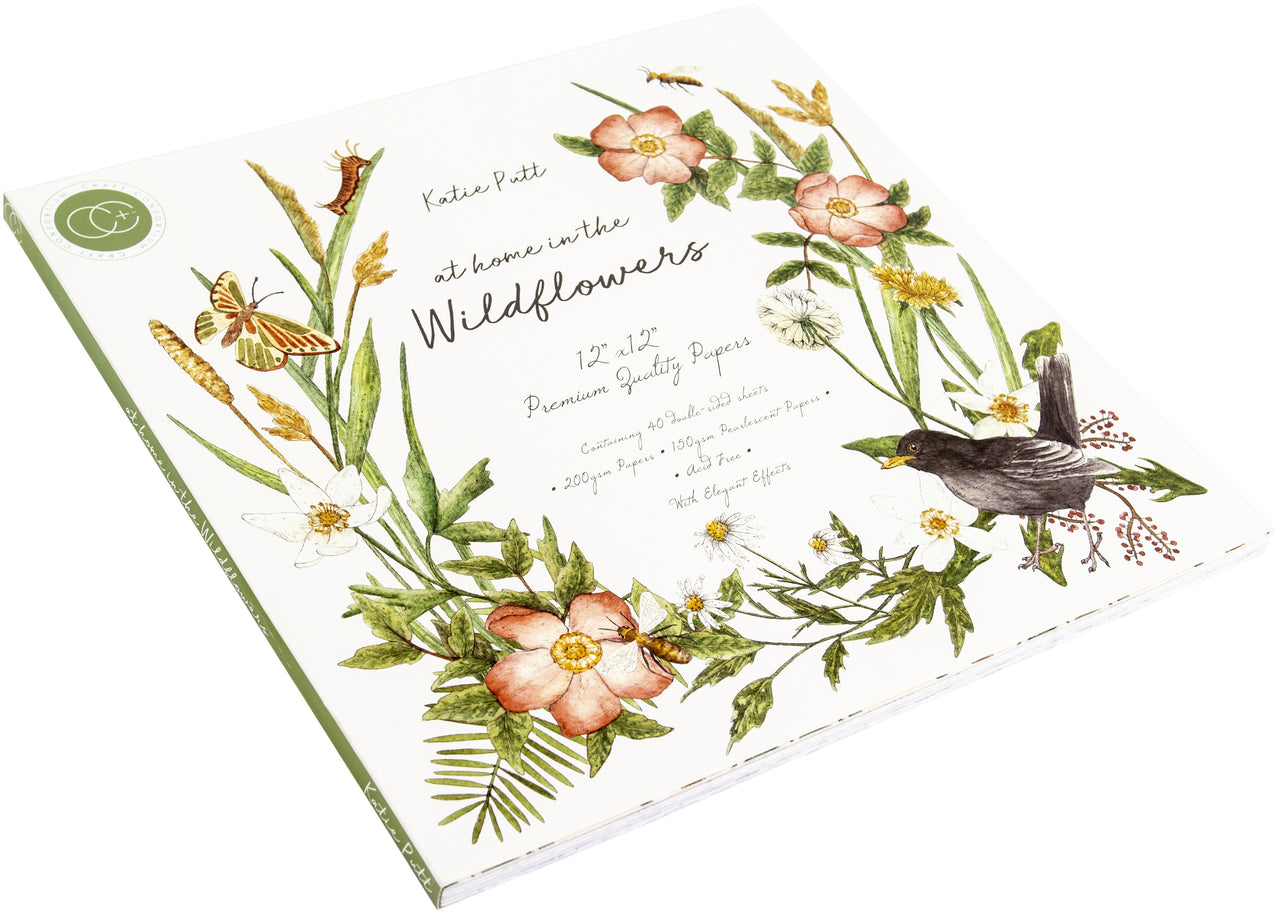 Craft Consortium Double-Sided Paper Pad 12"X12" 40/Pkg - At Home In The Wildflowers