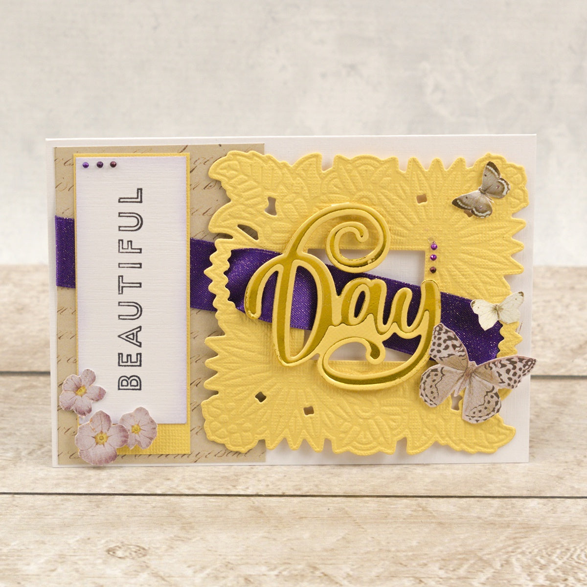 Artdeco Creations Delightful Sentiments Cut, Foil & Emboss Dies - Day 2.3"X2.3"