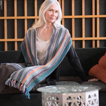 Running Stitch Scarf in Berroco Ultra Wool - Downloadable PDF
