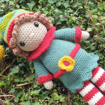 Christmas crochet dolls angel elf rudolph santa claus