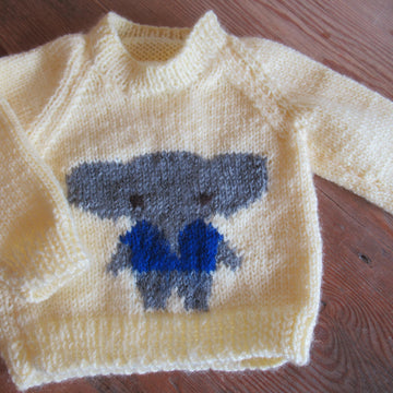 Baby Elephant Motif Jumper
