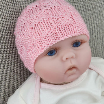Corey - babies seamed block stitch hat