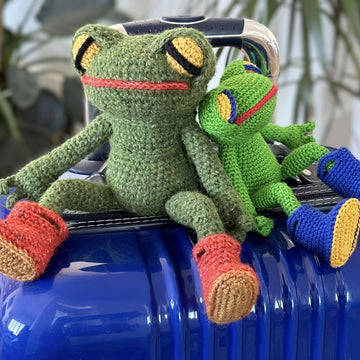 Jabka The Traveling Frog Amigurumi