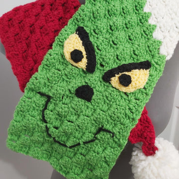 Green Meany Grouch Scarf