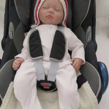 Tri-Cera-Tops Hooded Baby Car Seat Blanket + Dinosaur Toy