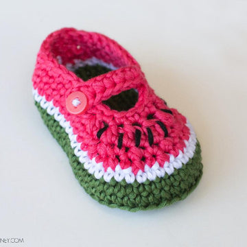 Watermelon Baby Booties