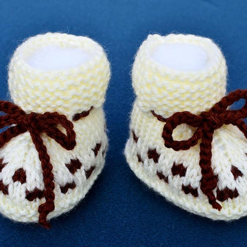 Two Colors Checks Baby Booties