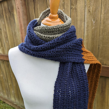 Wide Colorblock Scarf
