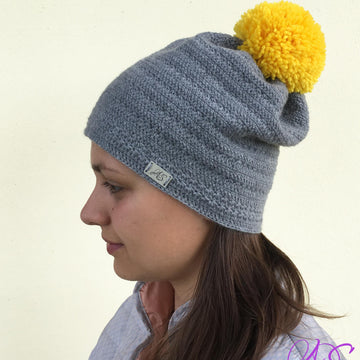 Cappellino con PomPom Modello per Uncinetto