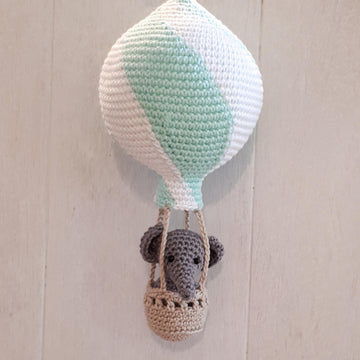 Elephant in a hot air balloon