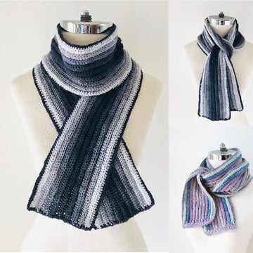 Classic Crochet Ribbed Scarf