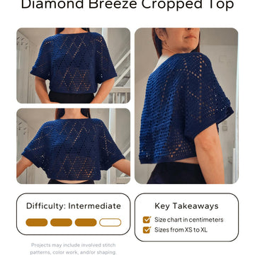 Diamond Breeze Cropped Top