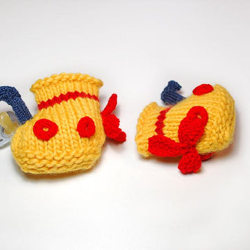 Yellow Submarine Knit Baby Boots