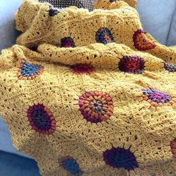 Sunburst Garden Modern Granny Throw