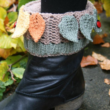 Leafy Boot Cuffs, Boot Toppers