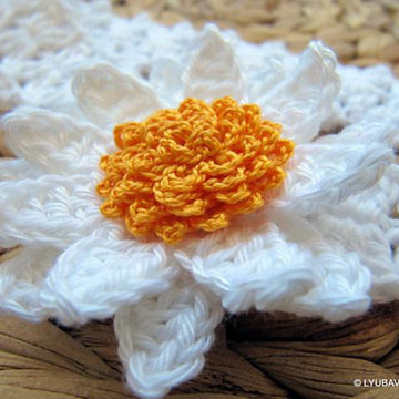 Lovely Crochet Daisy Flower Headband