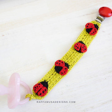 Ladybug & Daisy Pacifier Clip