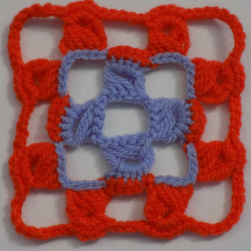 Reversible Broomstick Granny Square