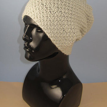 Chunky Unisex Double Moss Stitch Slouch Hat