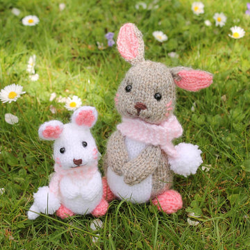 Grey bunny and little mouse