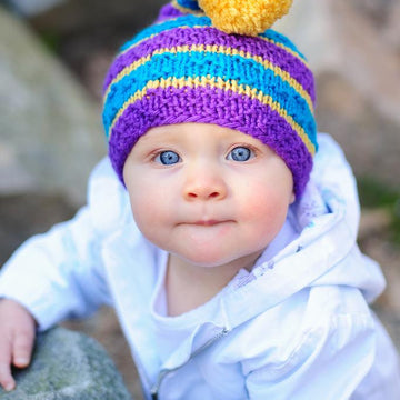 Textured Stripe Stocking Cap