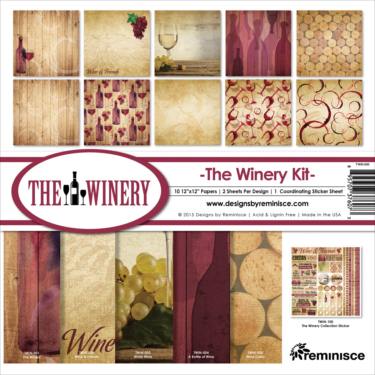 Reminisce Collection Kit 12"X12" - Winery