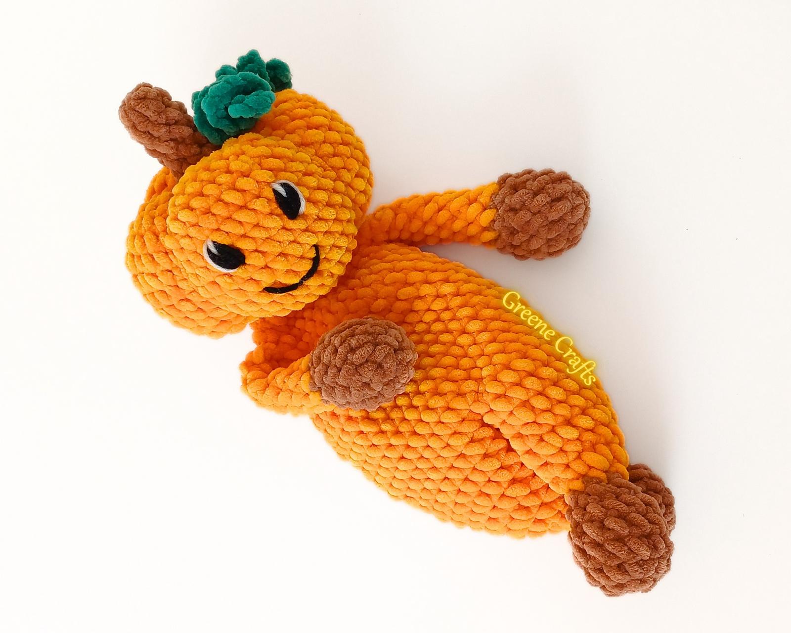 Pumpkin Lovey for Halloween - Low Sew Snuggler Crochet Pattern