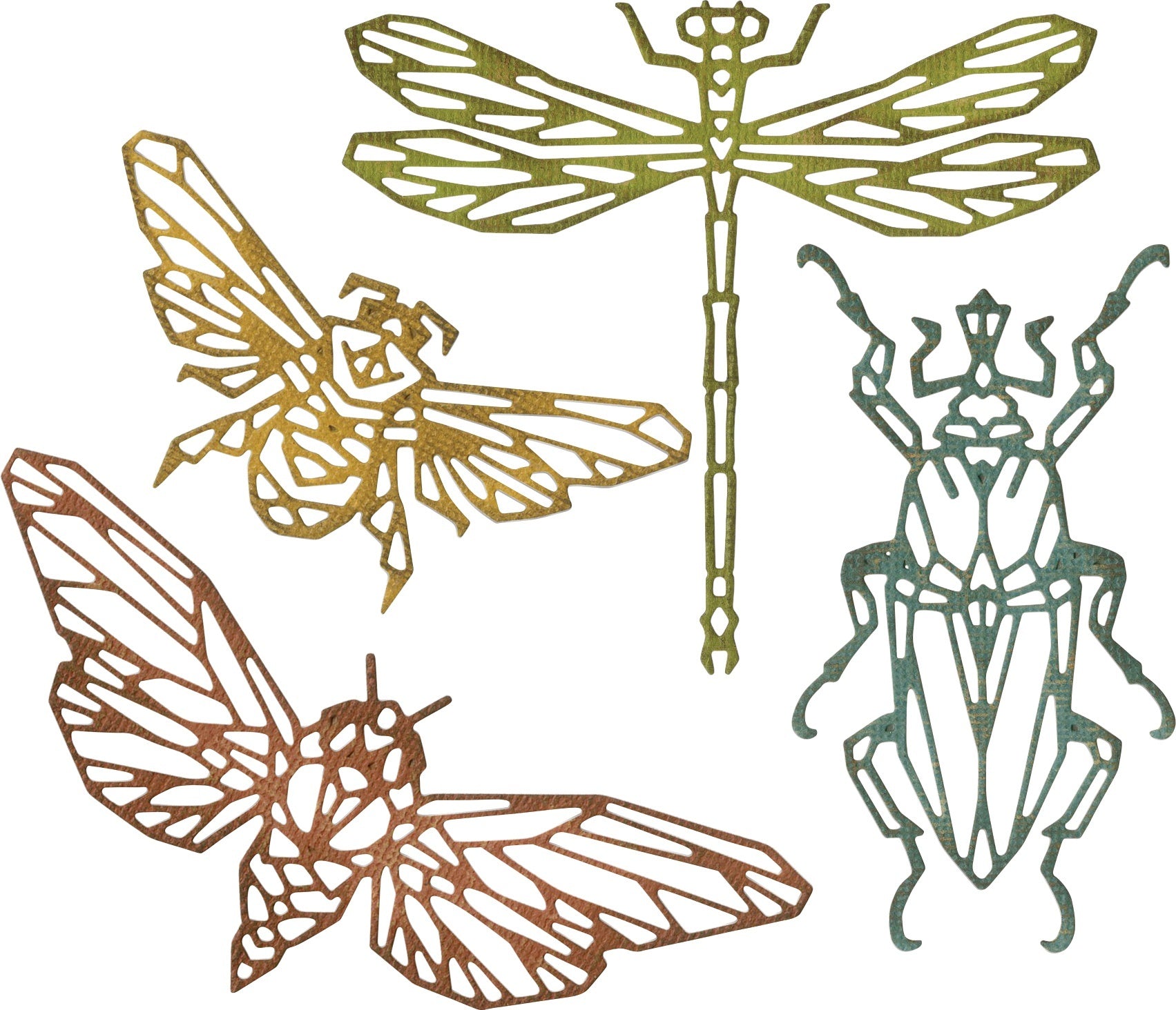 Sizzix Thinlits Dies By Tim Holtz 4/Pkg - Geo Insects