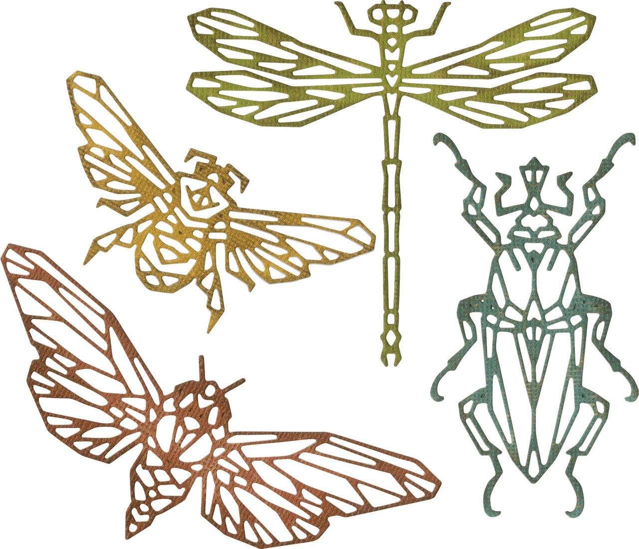 Sizzix Thinlits Dies By Tim Holtz 4/Pkg - Geo Insects