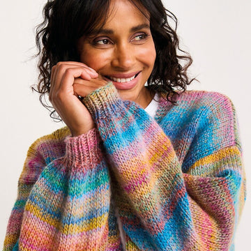 Healing Crystal Cardigan Knitting Pattern in Sirdar Jewelspun With Wool Chunky - Downloadable PDF