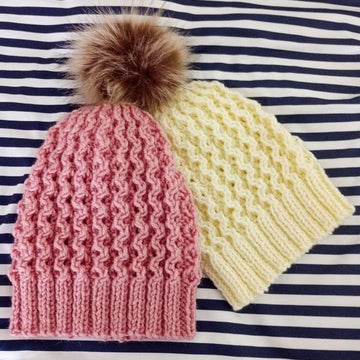 Simple Beanie Hat Chunky Yarn Straight Needles