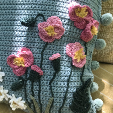 Chelsea flower show cushion cover