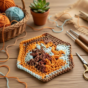A Crochet Hexagon Motif Pattern + Video Tutorial
