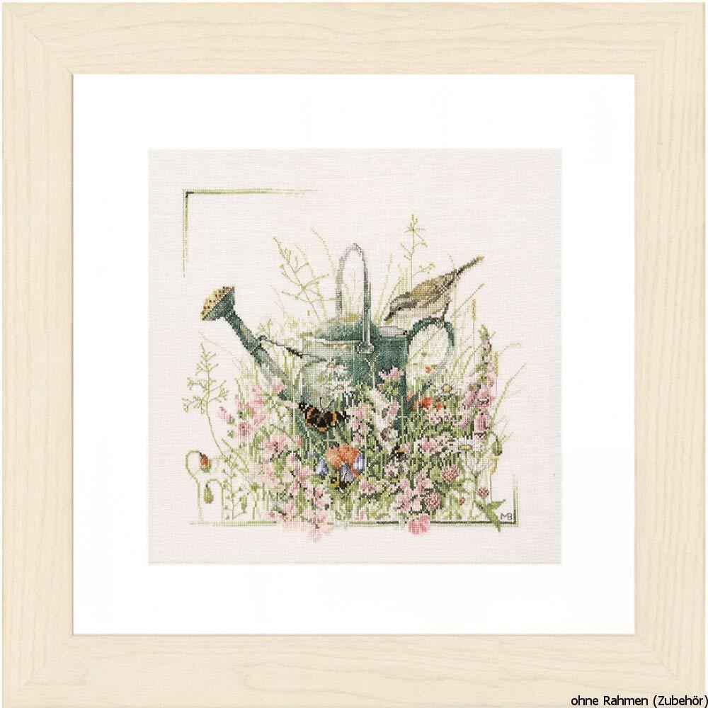 Lanarte Watering Can Cross Stitch Kit
