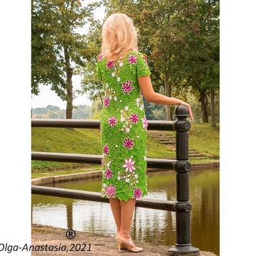 Dress with lotuses