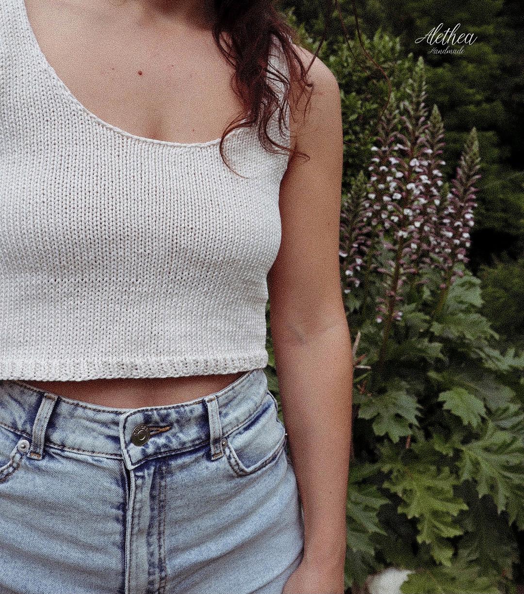 SUNRISE Tank Top 1.0 || knit tank top, basic, wide neckline.