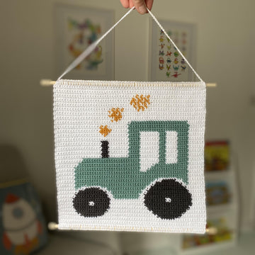 Theo's Tractor Crochet Wall Hanging