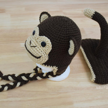 Chip the Monkey Baby Hat and Diaper Cover