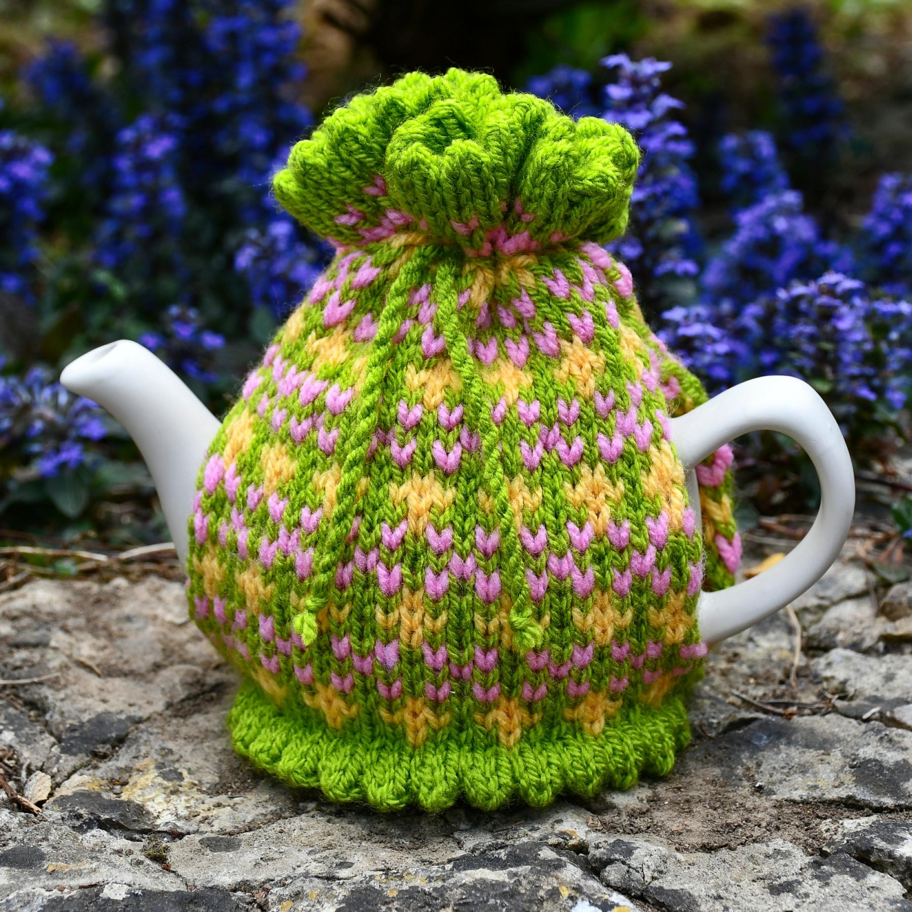 Springtime Fair Isle 2 Cup Teapot Cosy Knitting Pattern