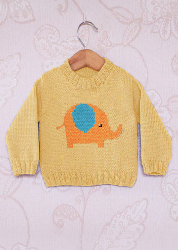 Intarsia - Diddy Elephant Chart - Childrens Sweater