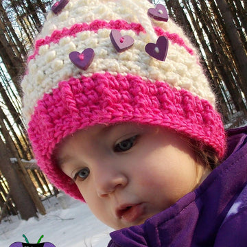 Floating Hearts Convertible Beanie
