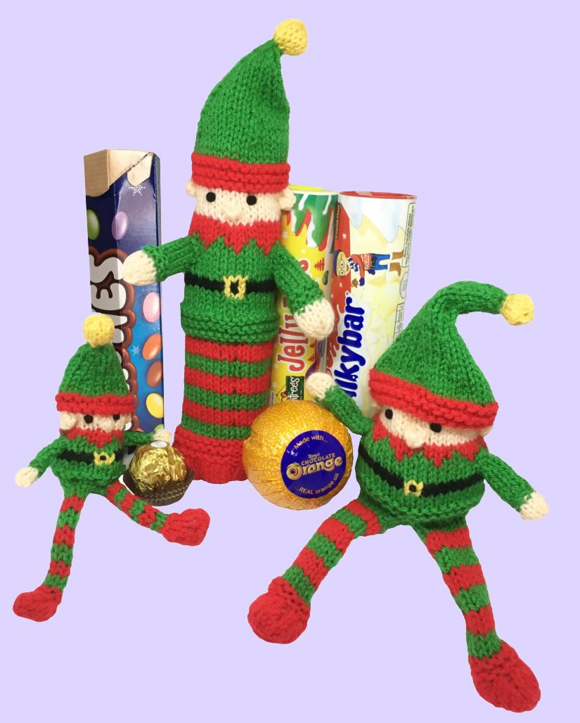 Christmas Elf Smartie tube, chocolate orange etc