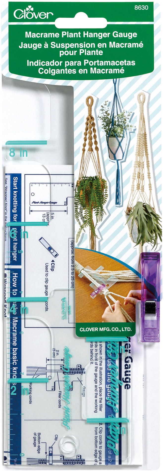 Clover Macrame Plant Hanger Gauge 10"