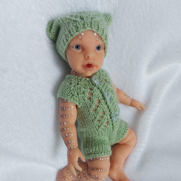 Baby Doll Bodysuit and Hat for 9 Inch Dolls